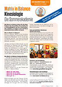 Matrix in Balance Kinesiologie - Die Sommerakademie